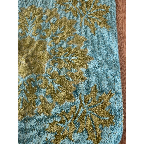 Teal And Avocado 70’s Washcloth Terry Cloth Fieldcrest - Picture 2 of 4